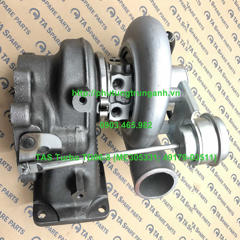 Turbo tăng áp Máy công trình TD06-8 / Mitsubishi Fuso FK6-FM6-6M60T (ME305331; 49179-03511)